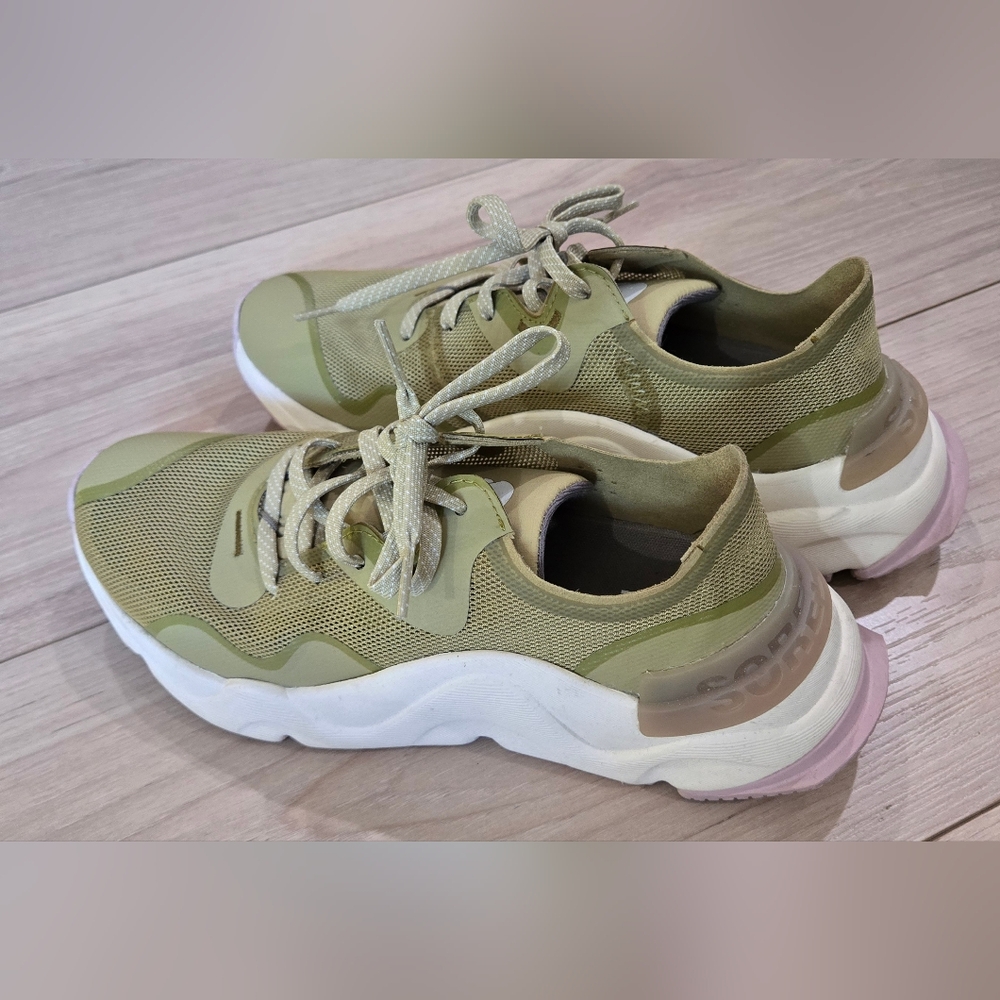 Sorel Women's Kinetic RNEGD Float Sneakers - Olive - Picture 4 of 10